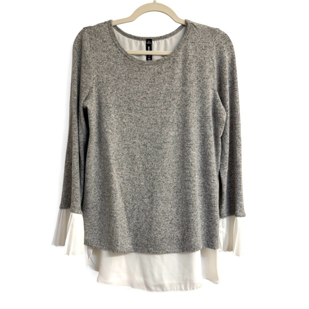 Layered Sweater Blouse Design Lab By Lord & Taylor Size S